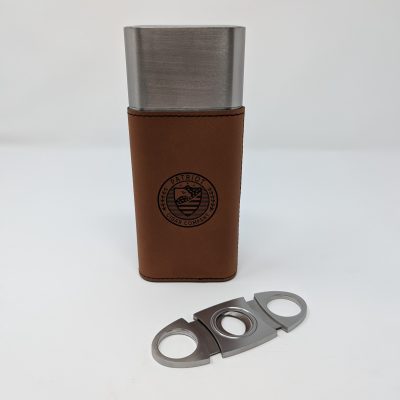 Patriot Cigar Stainless Steel Cigar Travel Case w/ Cutter